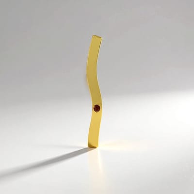 Cavill - Zilveren hanger met roze zirkoon 0,13 ct - 925 Sterling zilver verguld - Rond briljant geslepen - Modern minimalistisch design