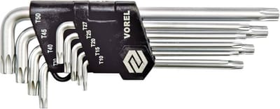 VOREL-Torx-veiligheidsmoersleutels-9-st
