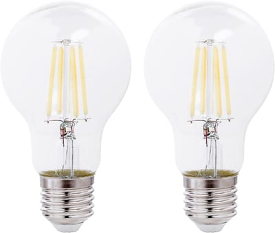 Optonica LED Filament Lamp A60 E27 - 8W (vervangt 55W) - 810lm - 4000K Neutraal Wit - 230V - Ø60mm - Energiezuinig - 2 stuks