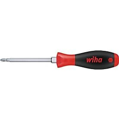WIHA schroevendraaier 314 grootte PZD 1, klinglengte 80 mm, meer-componenten handgreep, chroom-vanadium-molybdeenstaal, zeskantsleutelhulp