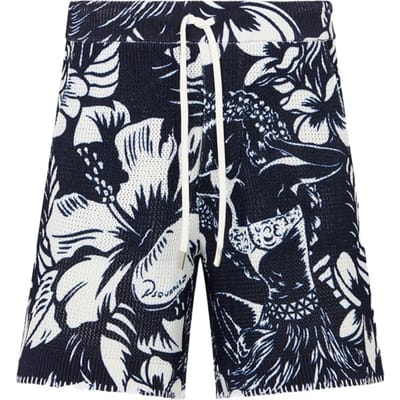 Dsquared2 korte bloemen man blauw
