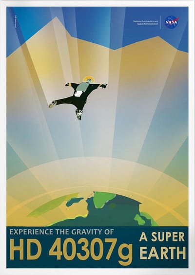 Super Earth HD 40307G | Space, Astronomie & Ruimtevaart Poster | A3: 30x40 cm