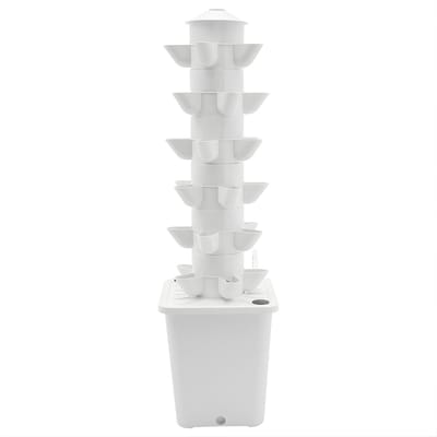 Hydroponisch Groeisysteem – 30 Holes – 6-Lagen Verticale Plantenkweek Kit voor Binnen, Balkon en Kantoor – Wit