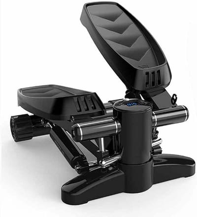 Mini Stepper - Thuis Fitness - Cardio Training - Dubbel Hydraulisch Systeem - 150 kg Gewicht - Zwart