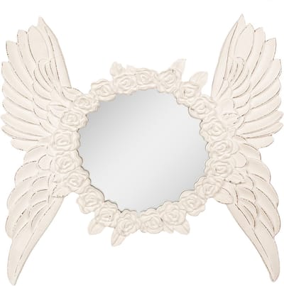 Clayre & Eef Spiegel 62x5x60 cm Beige MDF Vleugels