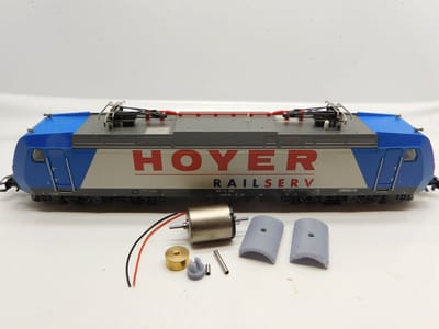 micromotor HMT003C motor ombouwset voor Märklin / Trix BR 146, BR 185, BR 186, BR 187, Re 482, u.a.