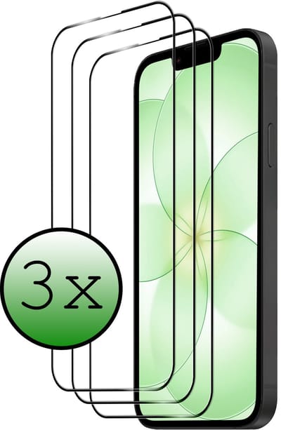 Screenprotector - 3 Stuks Geschikt voor Apple iPhone 17e - Full Cover - Beschermglas - Gehard Glas - Tempered Glass - Screen Protector