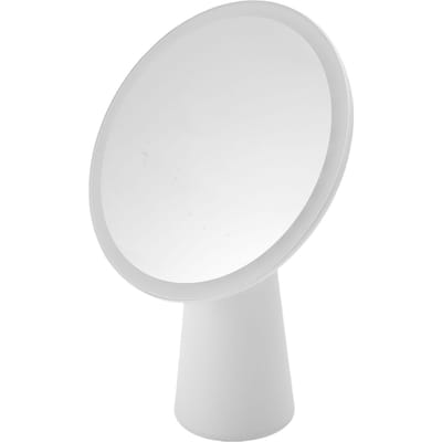 Zonnebrandcrème Test Spiegel 7,6 Inch Type C Oplaadbaar Ondersteuning Telefoon Opladen Draagbare Reis Make-up Spiegel met LED Licht white