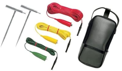 Test Kit - Aardingsprikken Set - Aarde Weerstand Meten - Inclusief Draagtas - 26.19 x 13.79 cm - Zwart