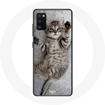 Samsung Galaxy A41 hoesje Bengaalse kitten slaapt