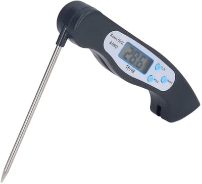Dailygoods- Voedselthermometer Digitale Weergave - Vleesthermometer - Opvouwbaar - Temperatuurbereik - Geschikt voor BBQ - ABS Materiaal