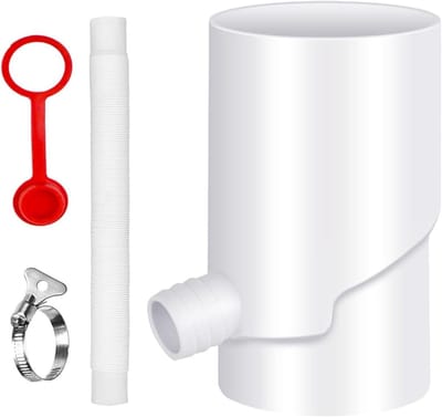 Wateropvangvat - Regenton - Tuin water geven - UV-bestendig materiaal - 10cm diameter - Wit