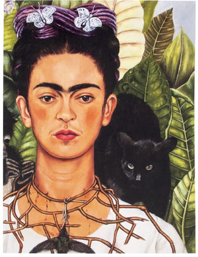 Lanzfeld Frida Kahlo - Schetsboek Blanco - 36 Pagina's - Self-Portrait with Hummingbird - Softcover