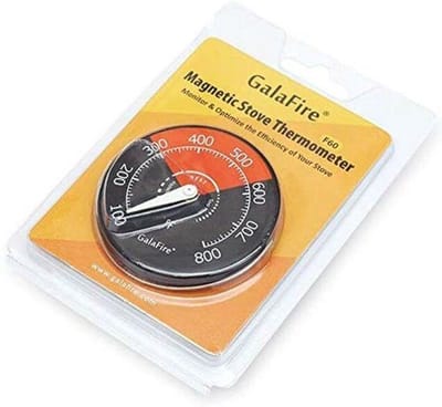 Kachelpijp thermometer magnetische voor rookkanalen - Dik wandig staal buis -  Geschikt voor o,a houtkachel, barbecue of openhaard