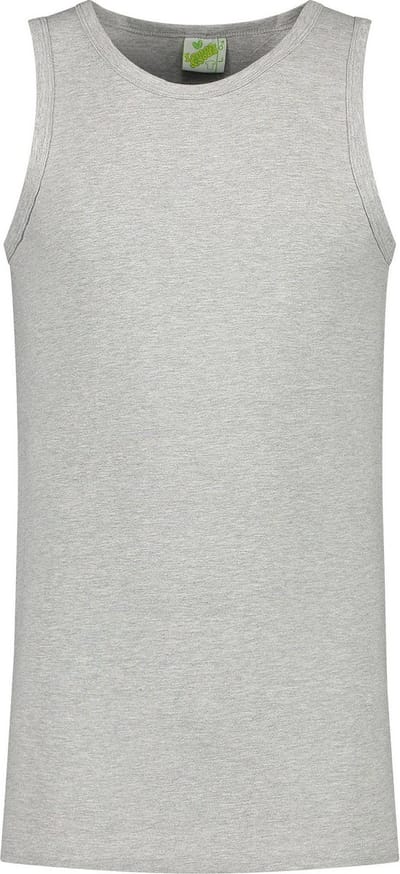 Lemon & Soda Sport singlet voor heren - lichtgrijs - mouwloos shirtje - katoen/elastaan - ademend M (50)