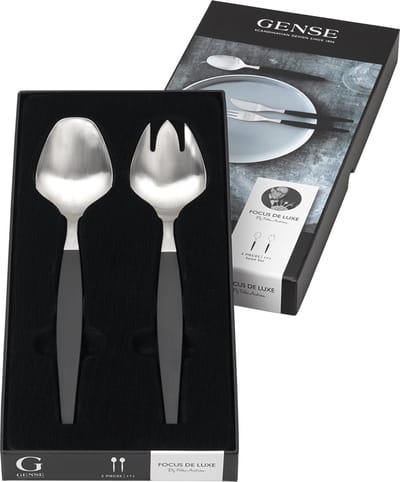 Gense Focus de Luxe Slabestek 26,8 cm Zwart/Mat staal