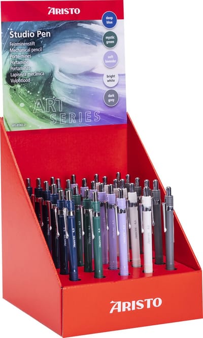 Aristo vulpotlood - Studio Art series - display met 30 stuks - penpunt 0.5mm - hardheid HB - assorti kleuren - AR-VD85890