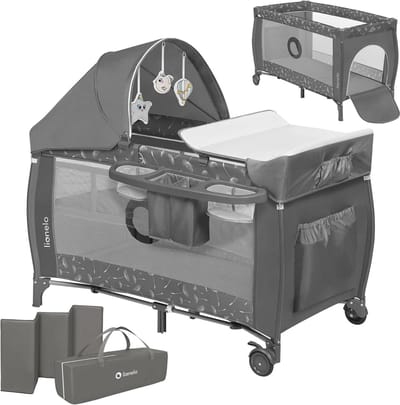Campingbedje 4-in-1 met Verschoontafel, Speelboog en Organizer - Veilig en Comfortabel voor Baby's tot 3 Jaar