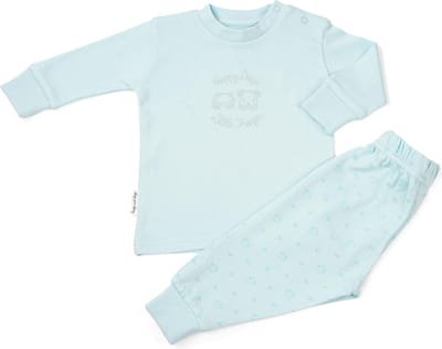 Frogs and Dogs - Pyjama Basic met Borduursel - Blauw - Maat 62 - Jongens