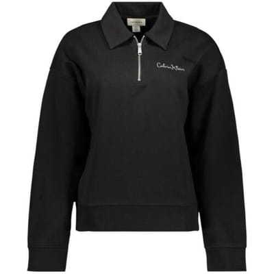 Calvin Klein Trui Ls French Terry Grap Lv047e824g Black Dames Maat - S