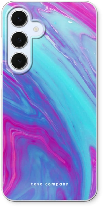 Case Company® - Hoesje geschikt voor Samsung Galaxy S24 FE hoesje - Zweverige regenboog - Soft Cover Telefoonhoesje - Bescherming aan alle Kanten en Schermrand