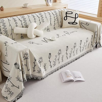 Fluwelen Bank Handdoek, Universeel voor Alle Seizoenen, Antislip, Eenvoudige Bankhoes Deken, Volledig Bedekkend en Kattenkrasbestendig 90*90cm