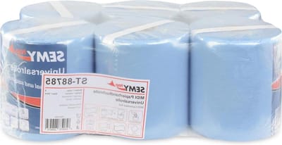 20 cm Blauwe Papier Handdoek Roll 2-Ply - Pak van 6