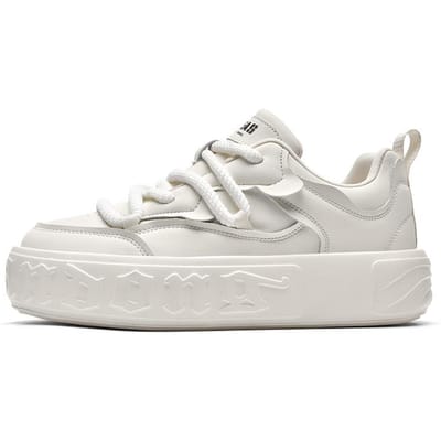 Lente Nieuwe Veelzijdige Niche Casual Herenschoenen Trendy Hoogzool Sportschoenen Modieuze Lage Top Trendy Schoenen voor Heren 43 white
