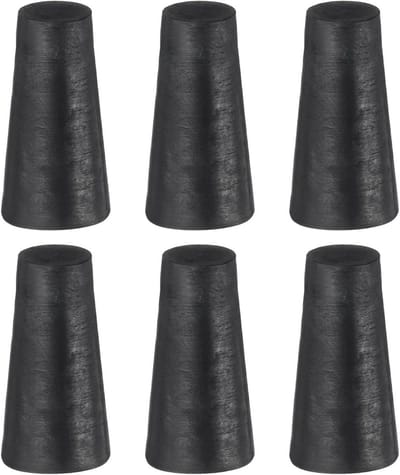 Rubberen Conische Doppen - Gatstoppers Afdichting - Bescherming Spuiten - Hoge Temperatuurbestendig - 6 stuks 7-11 mm - Zwart
