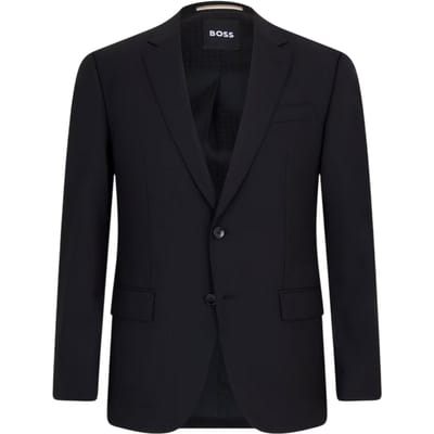 Boss Heren Colbert met Revers (Zwart)