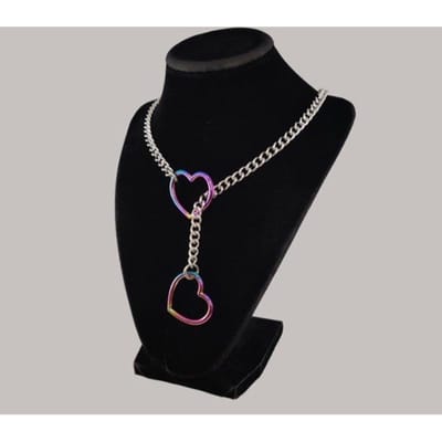 Rollenspel O-ring Slipketting Voor Vrouwen Punk Rock Ketting Roestvrij Staal Cubaanse Lange Ketting Trendy Eenvoudig Verstelbare Y-Ketting gray