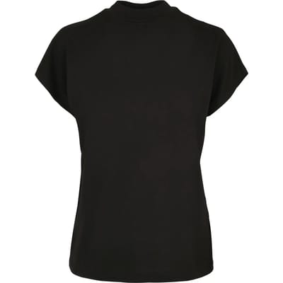 Urban Classics - Oversized Cut On Sleeve Viscose Dames T-shirt - S - Zwart