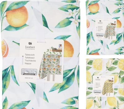 Excellent Houseware Serie - Tafellaken - 180x130cm - Decoratief Polyesther - Fruitmotief