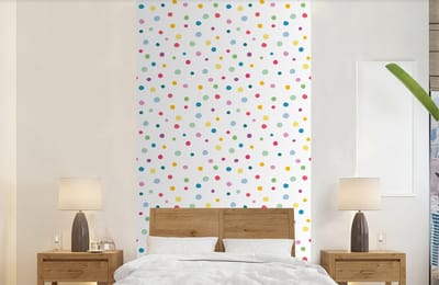 Behang - Fotobehang Confetti - Stippen - Patroon - Breedte 120 cm x hoogte 240 cm