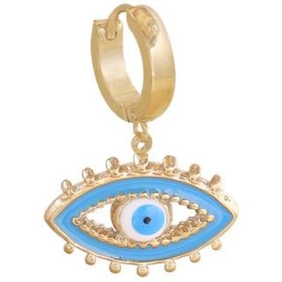 Boheemse kleurrijke druppel olie blauwe Turkse boze oog oorbellen dames mode ongewone oorbellen sieraden temperament duivelsogen oorbellen beige