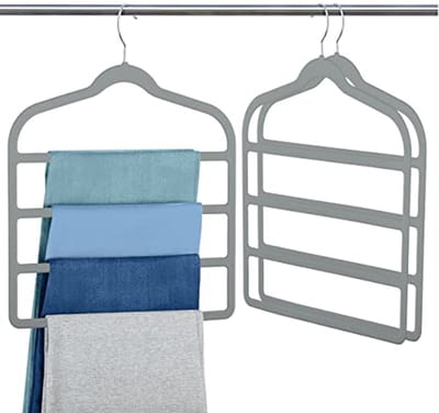 Antislip fluwelen kleerhanger voor broeken en sjaals - Set van 3 - Ruimtebesparend en georganiseerd