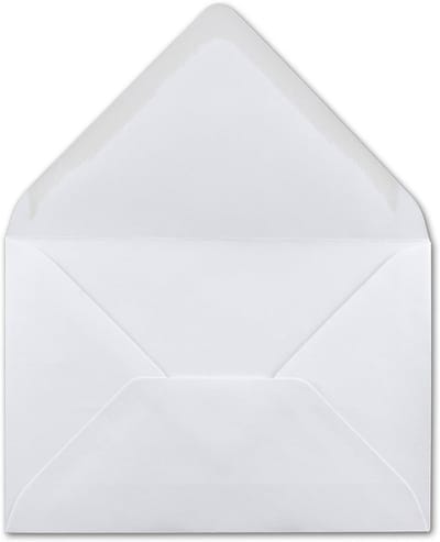 100x DIN C6 Enveloppen Wit 114x162mm Zelfklevend | Steekflap Kwaliteitspapier 80g/m²