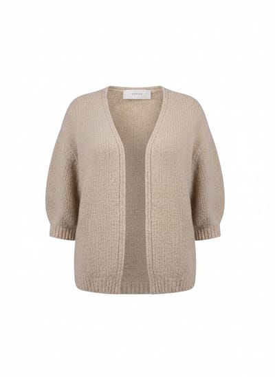 Nukus Jip Cardigan Flower Vesten Zand Nkf05026