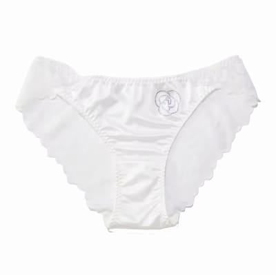 Satijnen Slip Dames - Sexy - Wit - Ondergoed - String - Lingerie - Maat L/XL