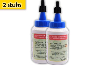 Houtlijm 500 ml 2 stuks in de verpakking- Montagekit houtlijmen - Lijm voor hout 250 ML per tube