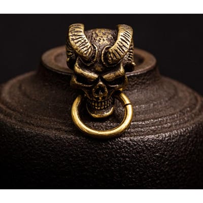 Punk Messing Geitenhoorn Schedel Schroefrug Gesp Doe-het-zelf Leer Riem Tas Portemonnee Ketting Knop Klinknagel Connector Decoratie Hardware Accessoires black
