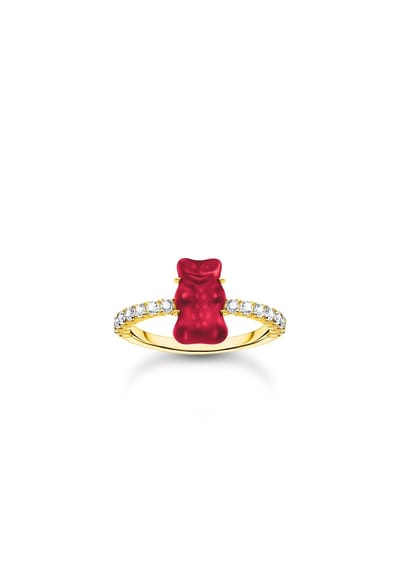 Thomas Sabo - TR2459-414-10-54 - Ring - 925 zilver - Dames - Goldbär rood - Ringmaat 54