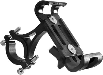 Telefoonhouder voor fiets en motor - Universele telefoonhouder - 360° draaibaar en kantelbaar - Fietsaccessoires - Zwart