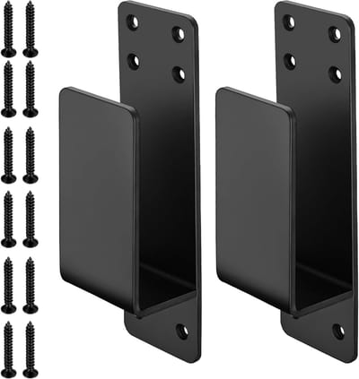 Veilige 2x4 Deurbarricade Beugels, 2 Stuks Metalen U-Beugels voor Deuren, Ideaal voor Huizen, Schuren en Garages