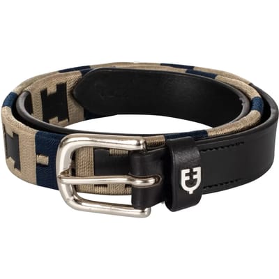 Engelse leren riem met contrasterende borduursel voor dames Equestro