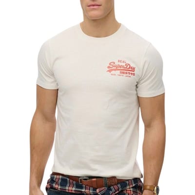 Superdry Vintage Logo Tokyo Relaxed T-shirt Crème Grootte: Xxl
