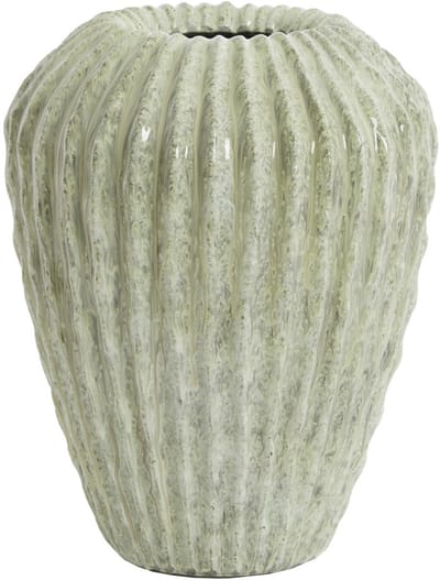 Light & Living vaas CACTI van steen in mintgroene kleur - Ø29x37 cm