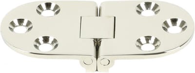 Tafelbladscharnier Vernikkeld Verchroomd 65 x 30 mm