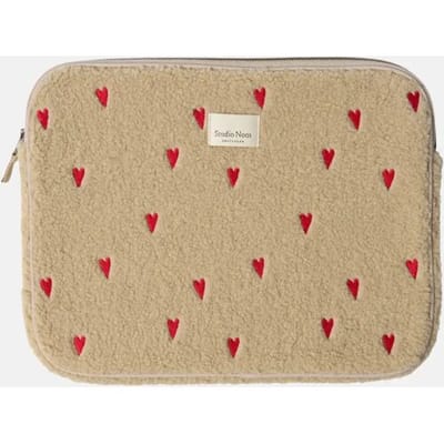 Studio Noos teddy laptophoes 15 inch ecru