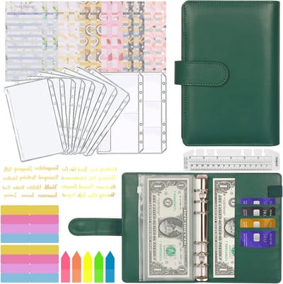 A6 Binder Budget, MARICATO 29-Piece Budget Planner, 6-Hole Loose Leaf Notebook Money Organizer with Budget - ShopVlot